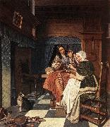 MAN, Cornelis de The Chess Players s oil painting